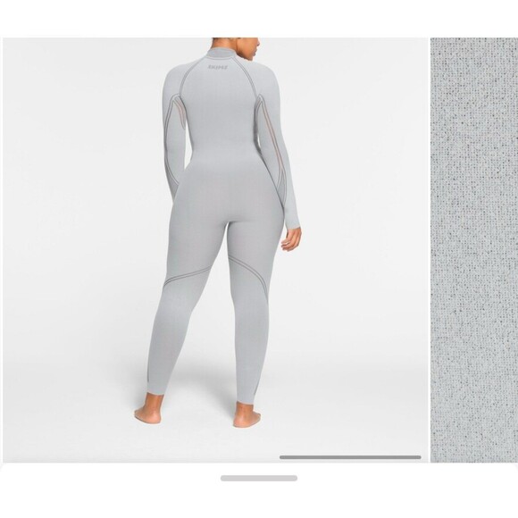 Skims First Layers Zip Front Catsuit M-XL Mirror - Picture 3 of 4